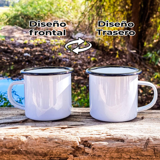 Tazón Enlozado con Borde de Color de 12 oz